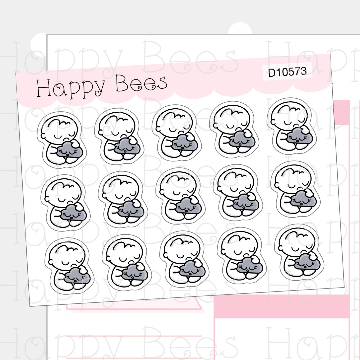 Feeling Down Doodles - Cute Journal Planner Stickers D10573