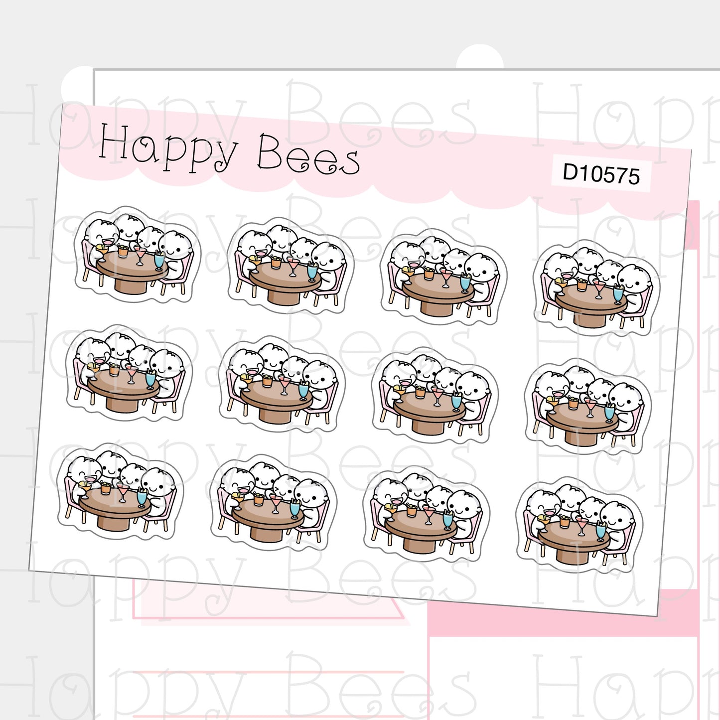 Girls Night Out Doodles - Cute Journal Planner Stickers D10575