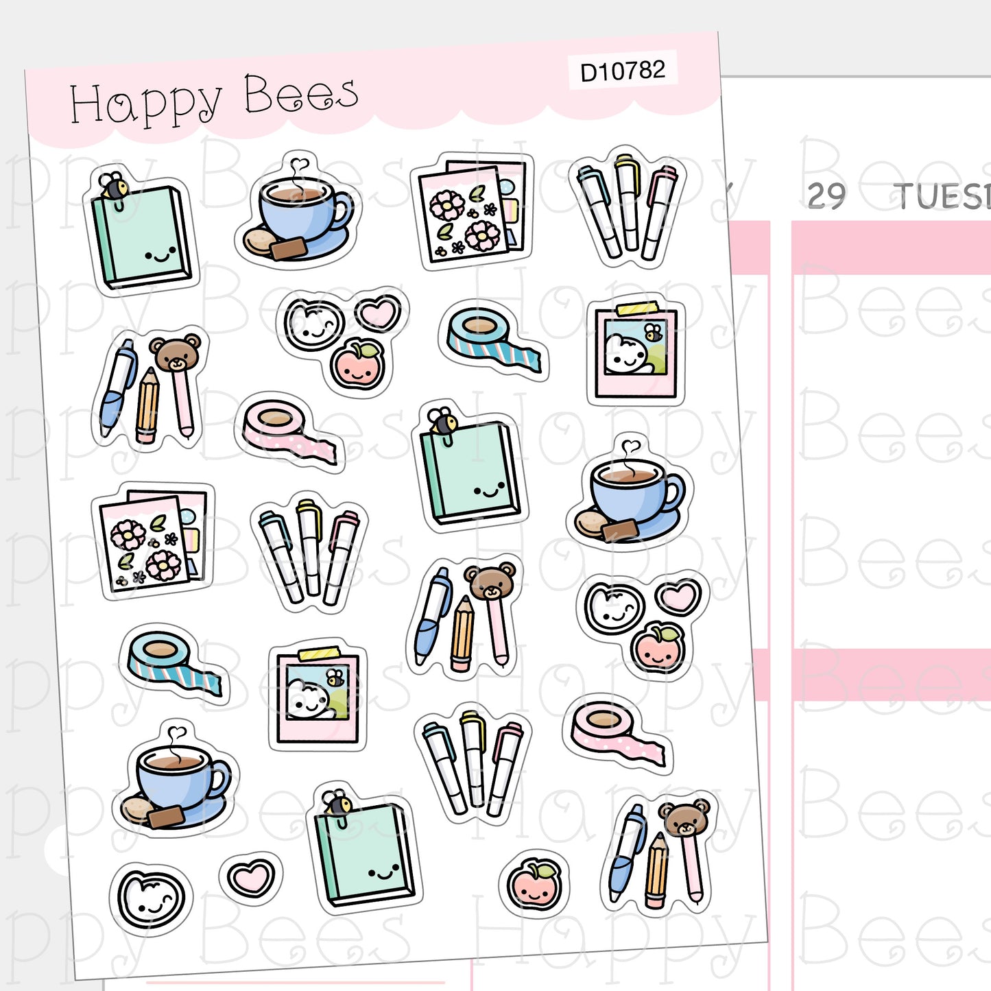 Journaling Doodles - Cute Planning Planner Stickers D10782