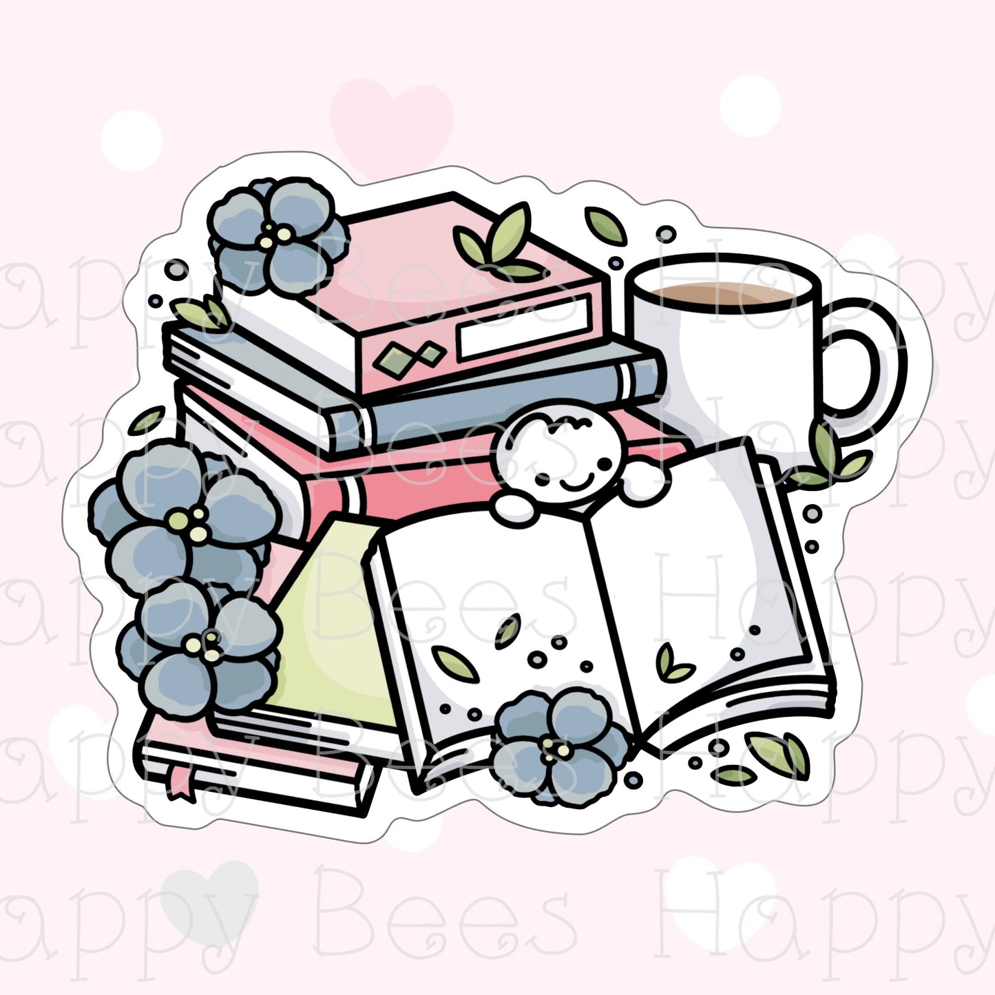 Bookstore / Spring Reading Die Cut Doodles - Cute Bullet Journal Planner Stickers DC10052