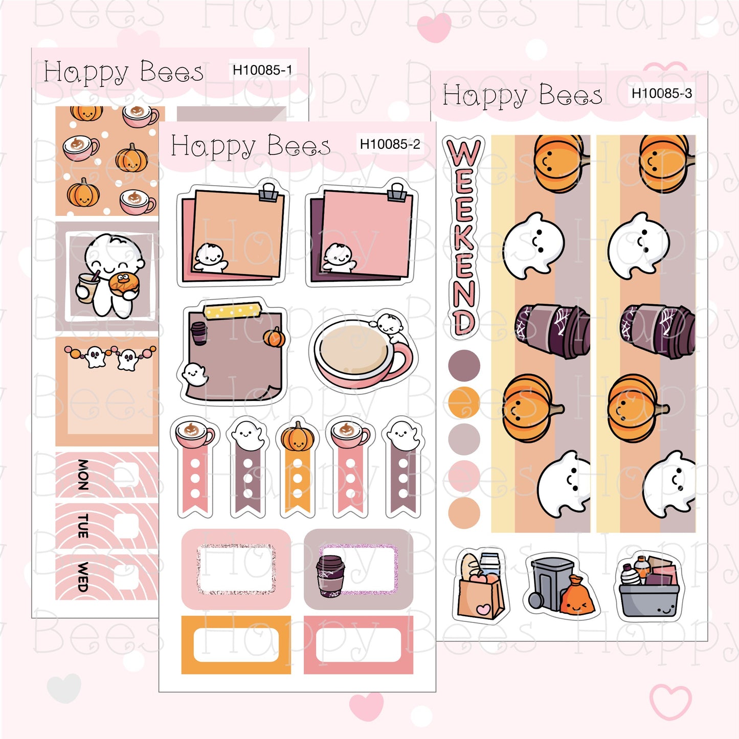 Halloween Cafe - Hobonichi Weeks Weekly Planner Sticker Kit H10085