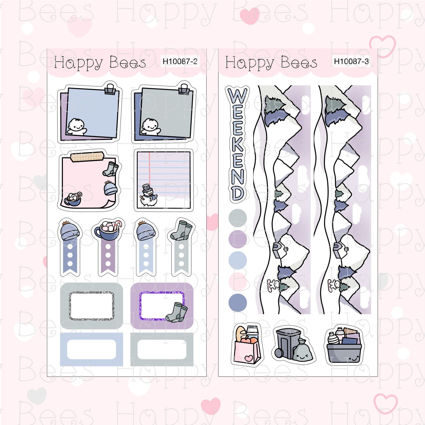 Winter Wonderland - Hobonichi Weeks Weekly Planner Sticker Kit H10087