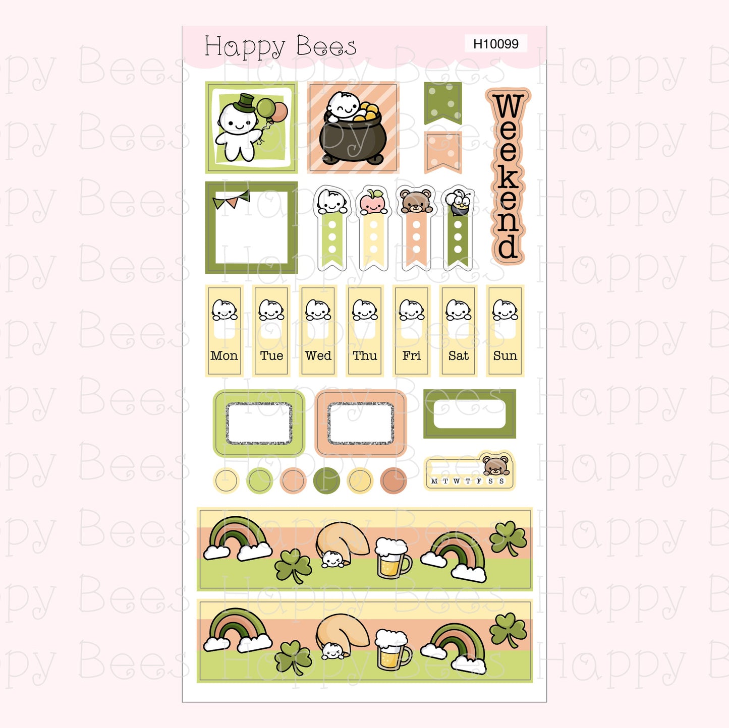 Lucky Day - Hobonichi Weeks Mini Weekly Planner Sticker Kit H10099