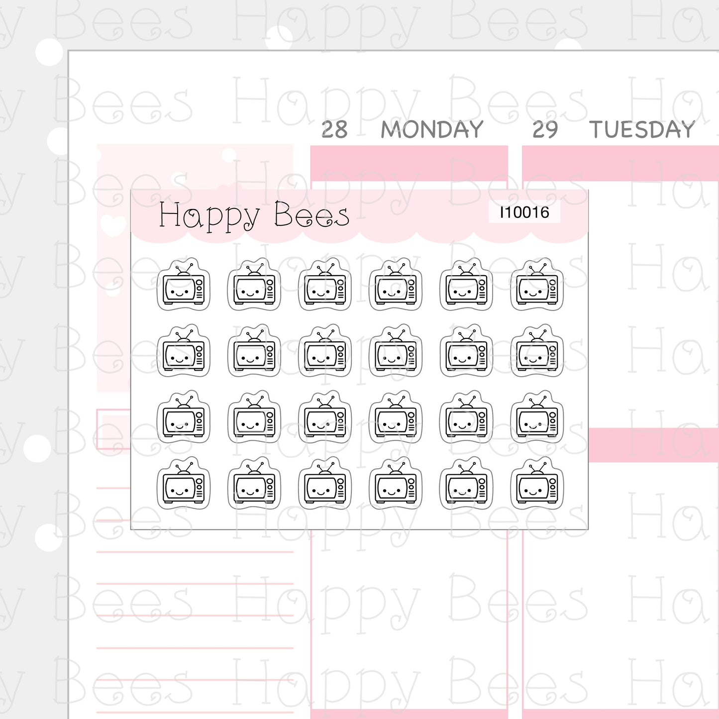 Tiny Minimal Icons / Hobbies - Cute Doodles Planner Stickers I10016