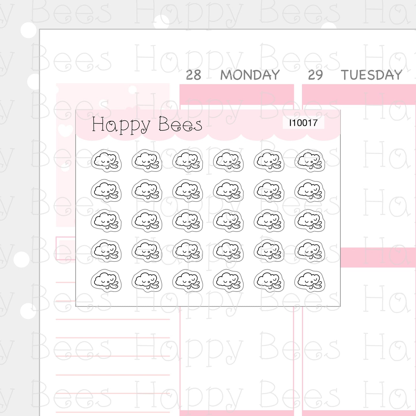 Tiny Minimal Icons / Weather - Cute Doodles Planner Stickers I10017