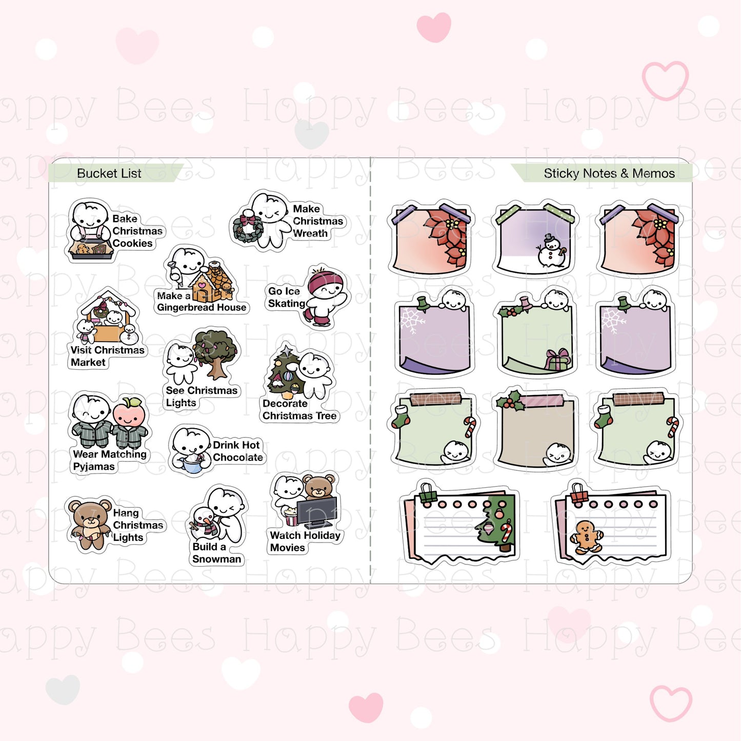 Christmas Sticker Book - Cute Doodles Journal Planner Stickers SB10003