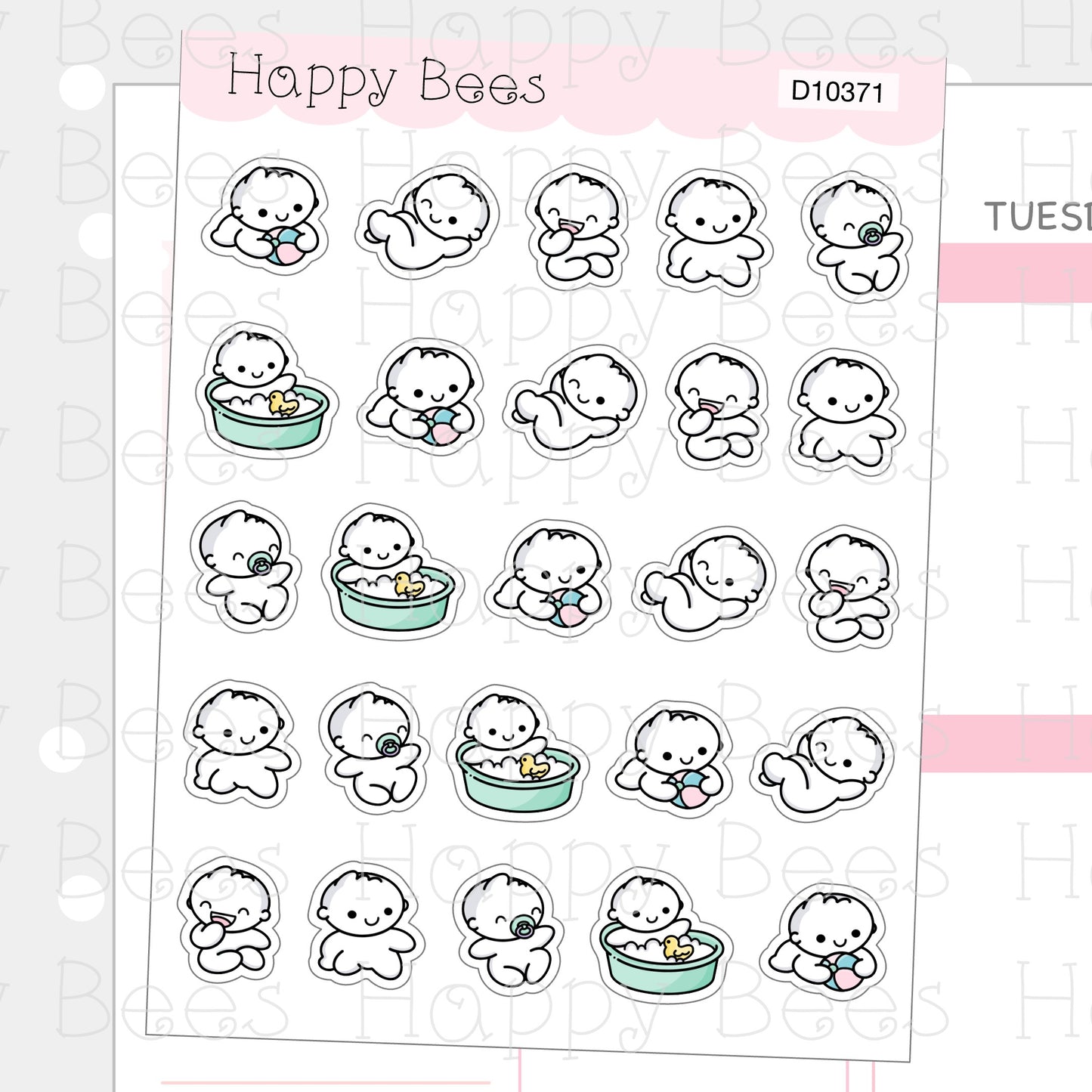 Baby Doodles - Cute Family Planner Stickers D10371