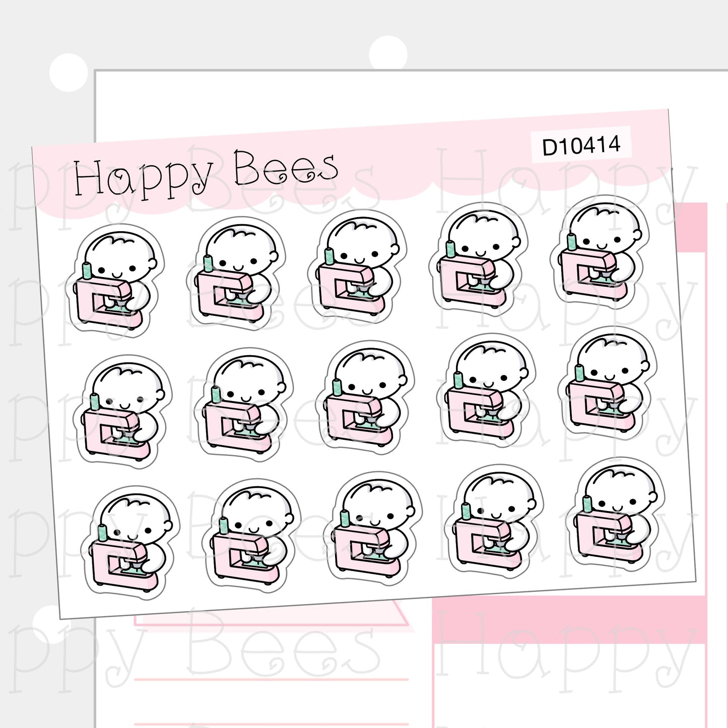 Sewing Doodles - Cute Craft Hobby Planner Stickers D10414