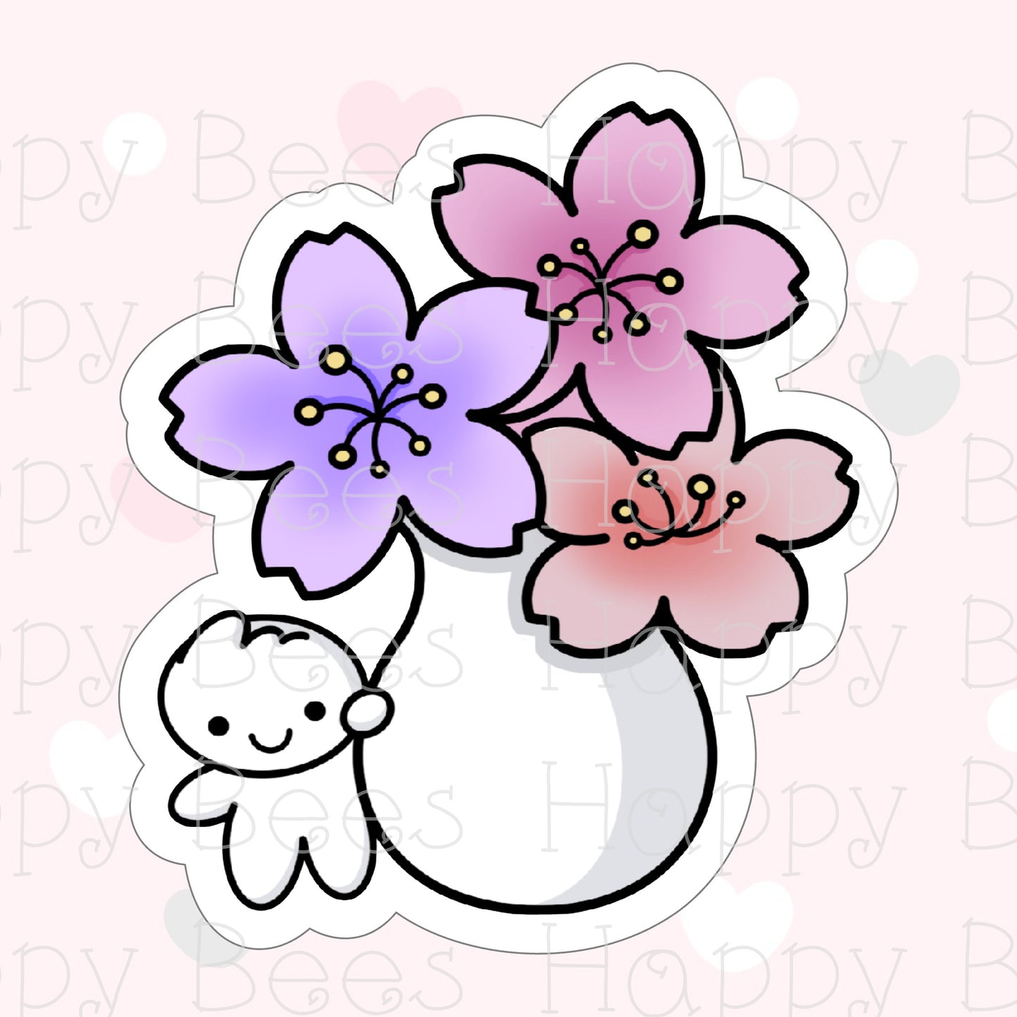 Cherry Blossom Die Cut Doodles - Cute Bullet Journal Planner Stickers DC10012