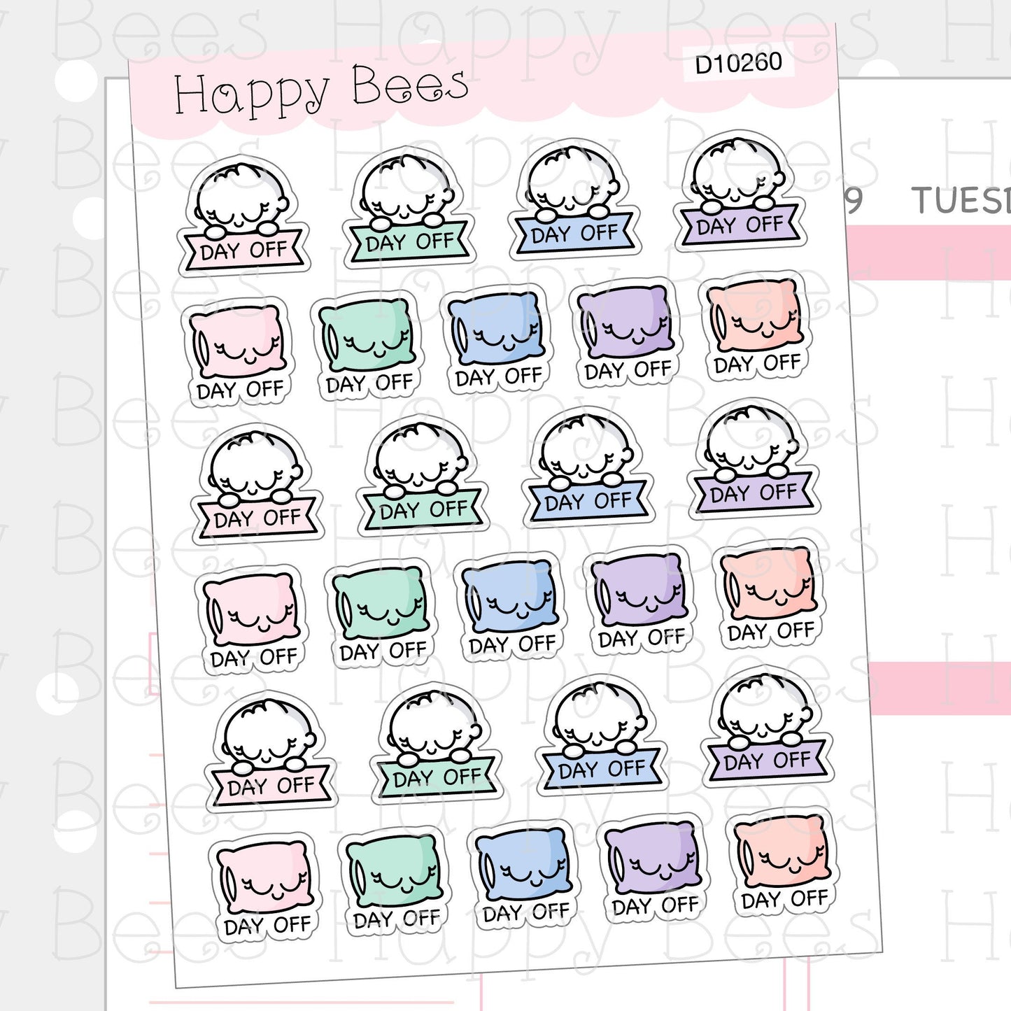 Day Off Doodles - Cute Holiday Functional Planner Stickers D10260