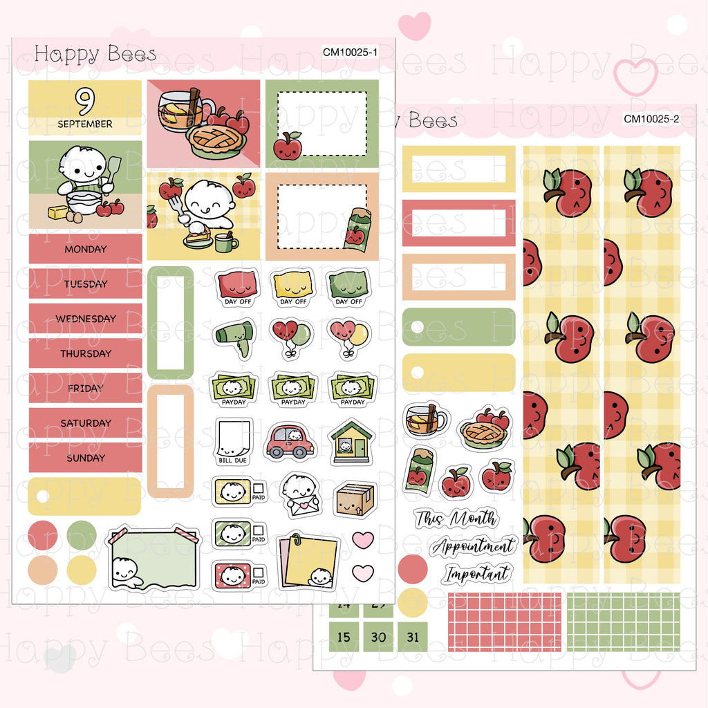 July to December - Hobonichi Cousin Monthly Planner Sticker Kit CM10023-28