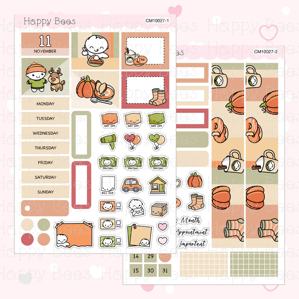 July to December - Hobonichi Cousin Monthly Planner Sticker Kit CM10023-28