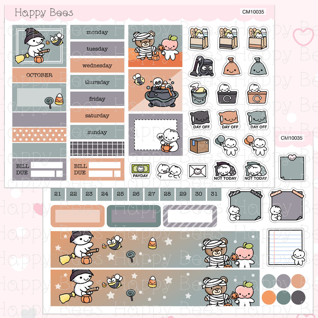 July to December - Hobonichi Cousin Monthly Planner Sticker Kit Vol. 2 CM10032-37