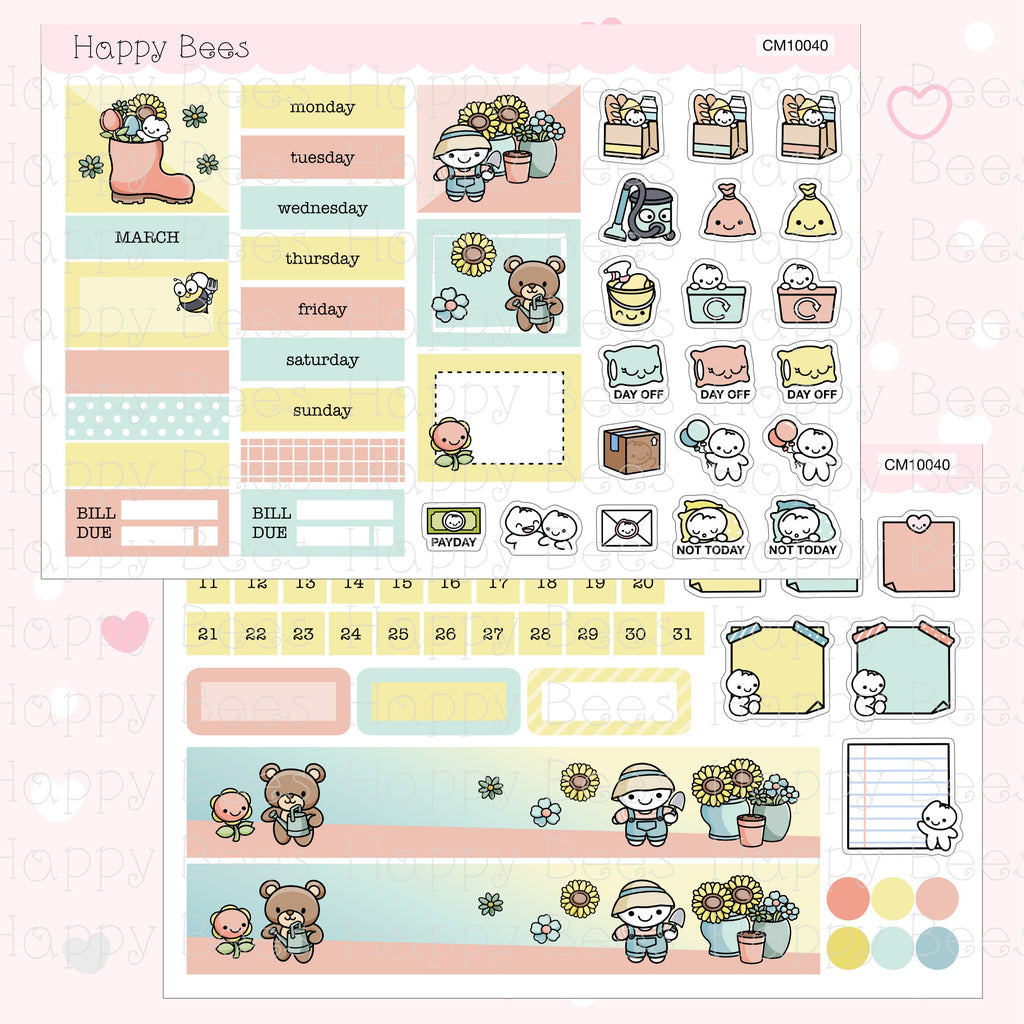 January to June - Hobonichi Cousin Monthly Planner Sticker Kit Vol. 2 CM10038-43