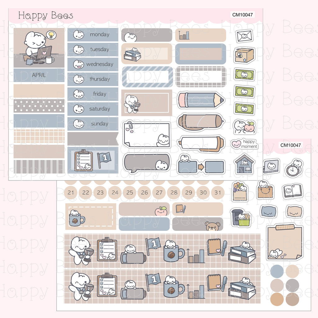 Hobonichi Cousin Monthly Planner Sticker Kit Vol. 3 CM10044-55