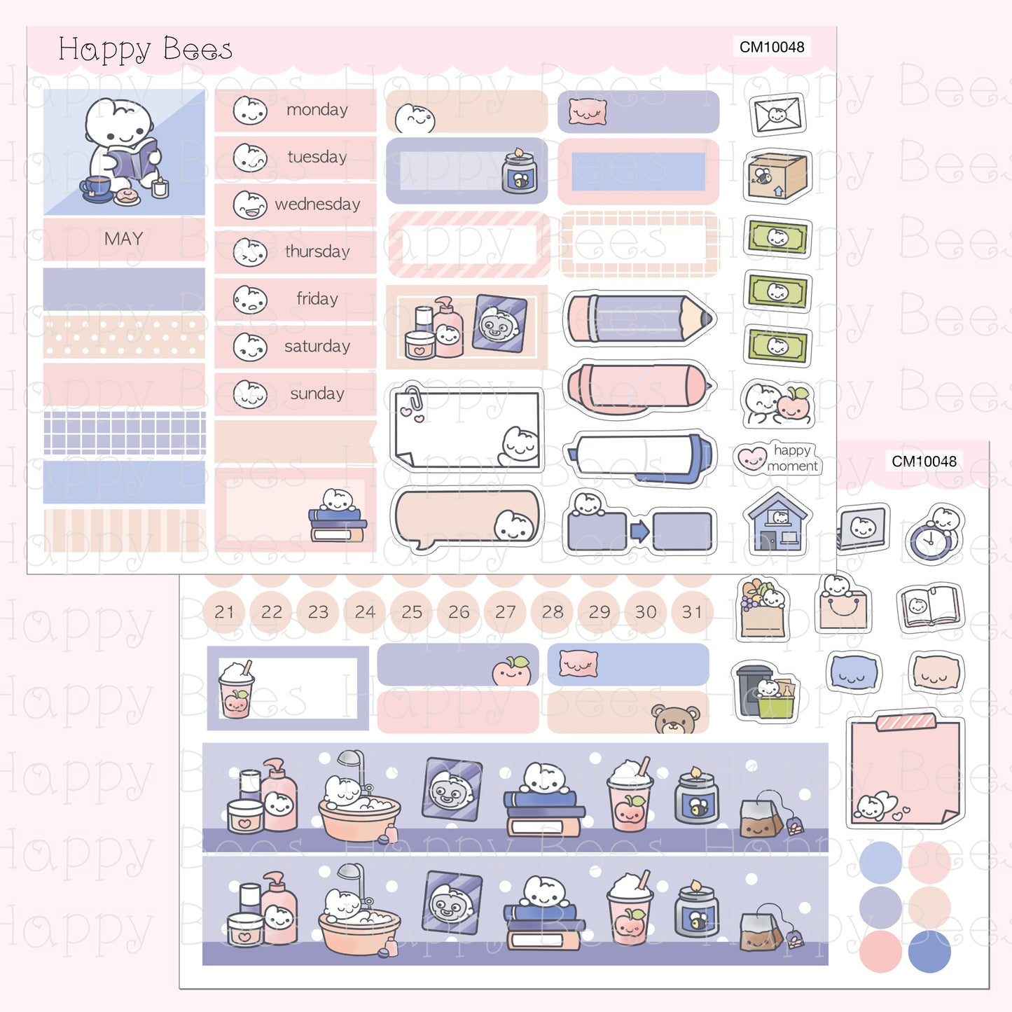Hobonichi Cousin Monthly Planner Sticker Kit Vol. 3 CM10044-55