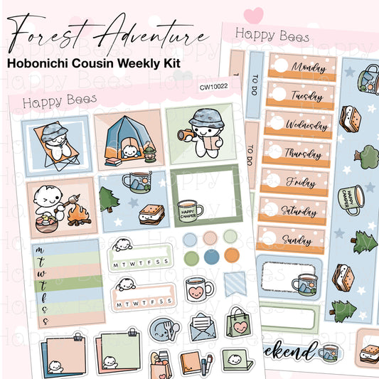 Forest Adventure - Hobonichi Cousin Weekly Planner Sticker Kit CW10022