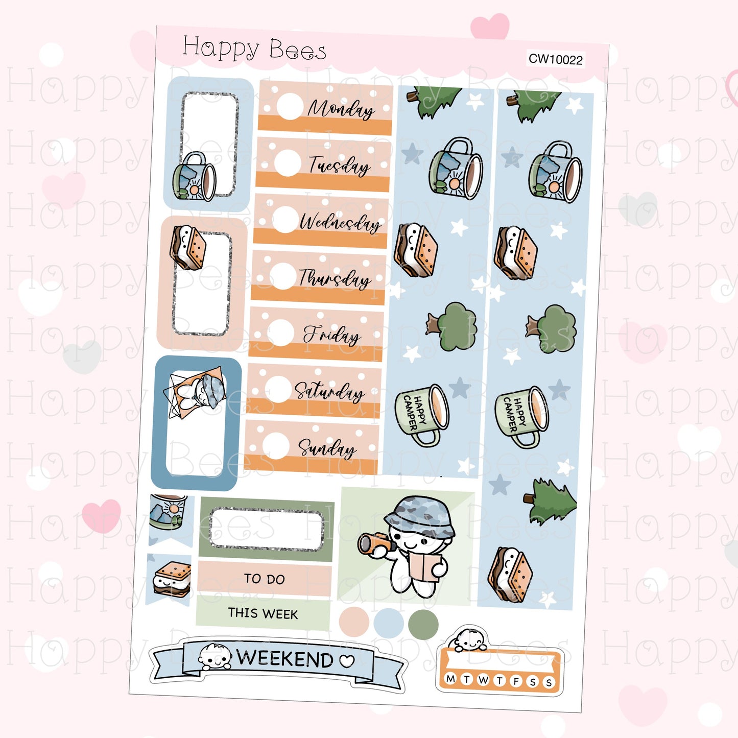 Forest Adventure - Hobonichi Cousin Weekly Planner Sticker Kit CW10022