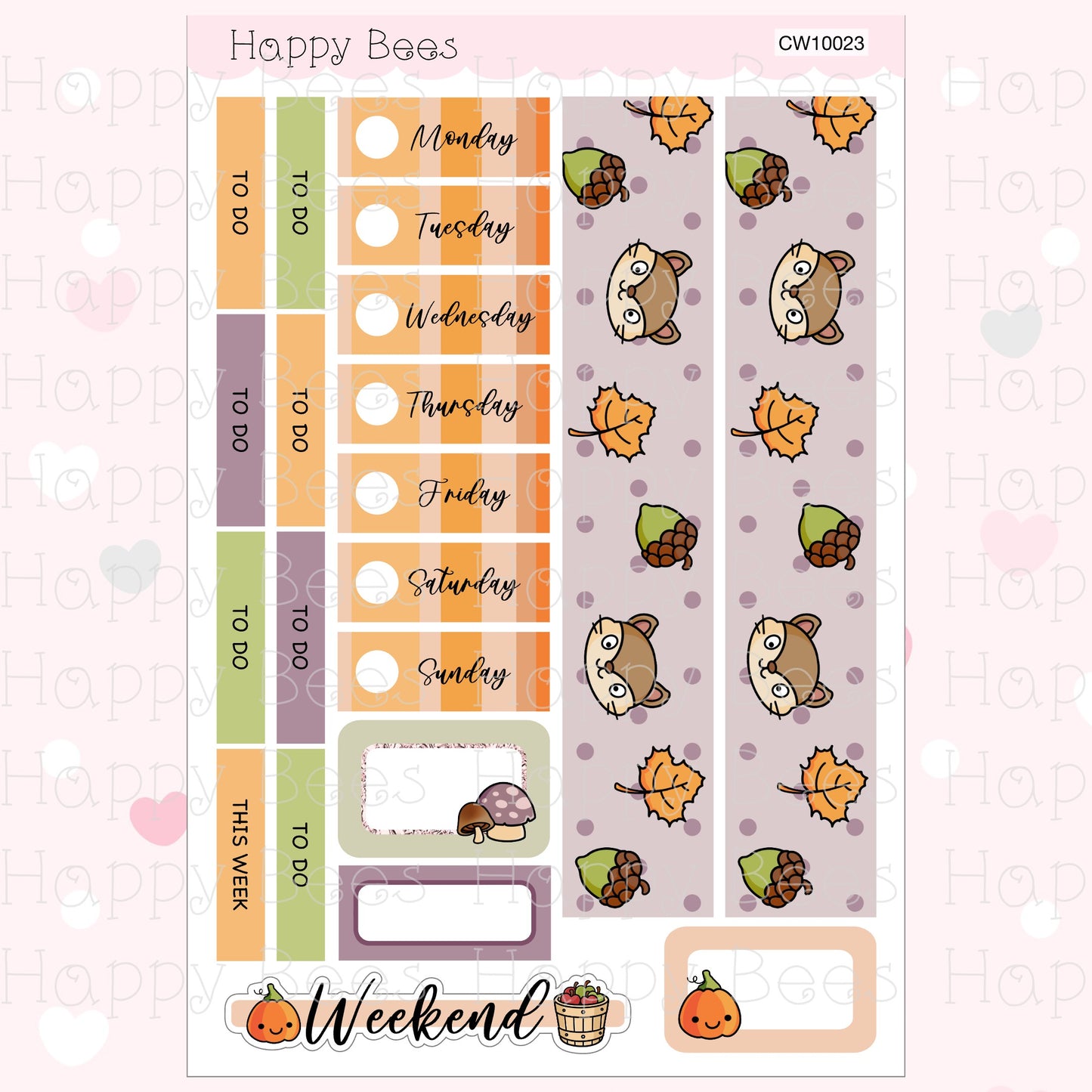 Forest Dream - Hobonichi Cousin Weekly Planner Sticker Kit CW10023