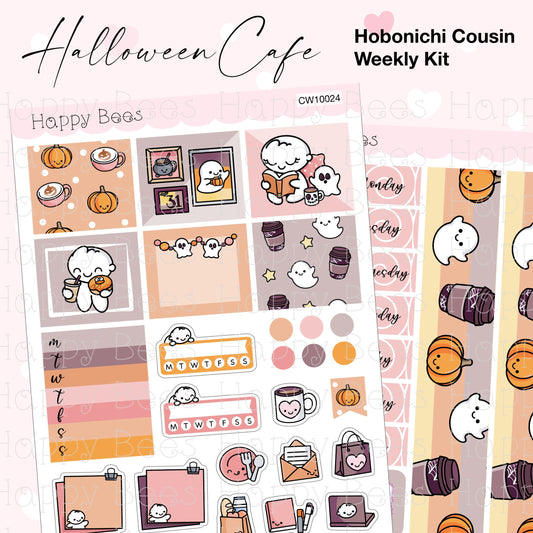 Halloween Cafe - Hobonichi Cousin Weekly Planner Sticker Kit CW10024