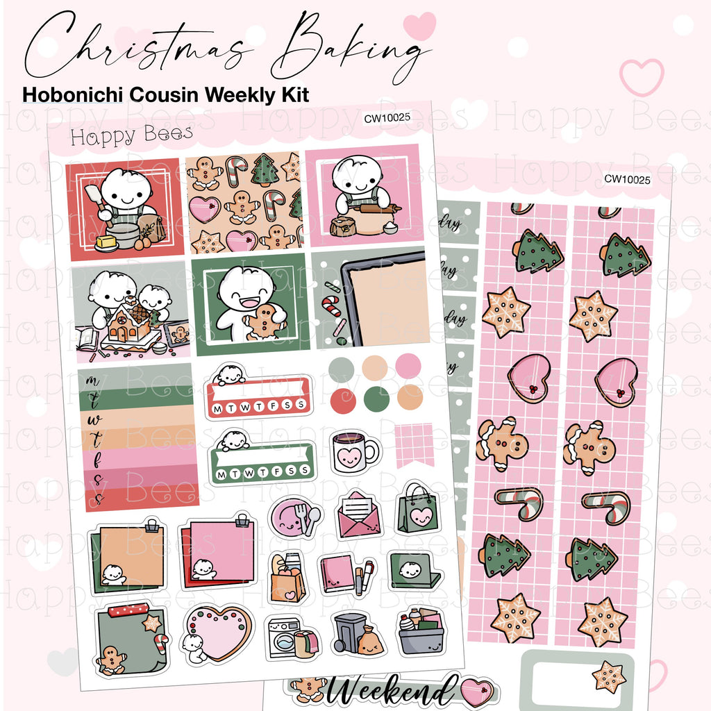 Christmas Baking - Hobonichi Cousin Weekly Planner Sticker Kit CW10025