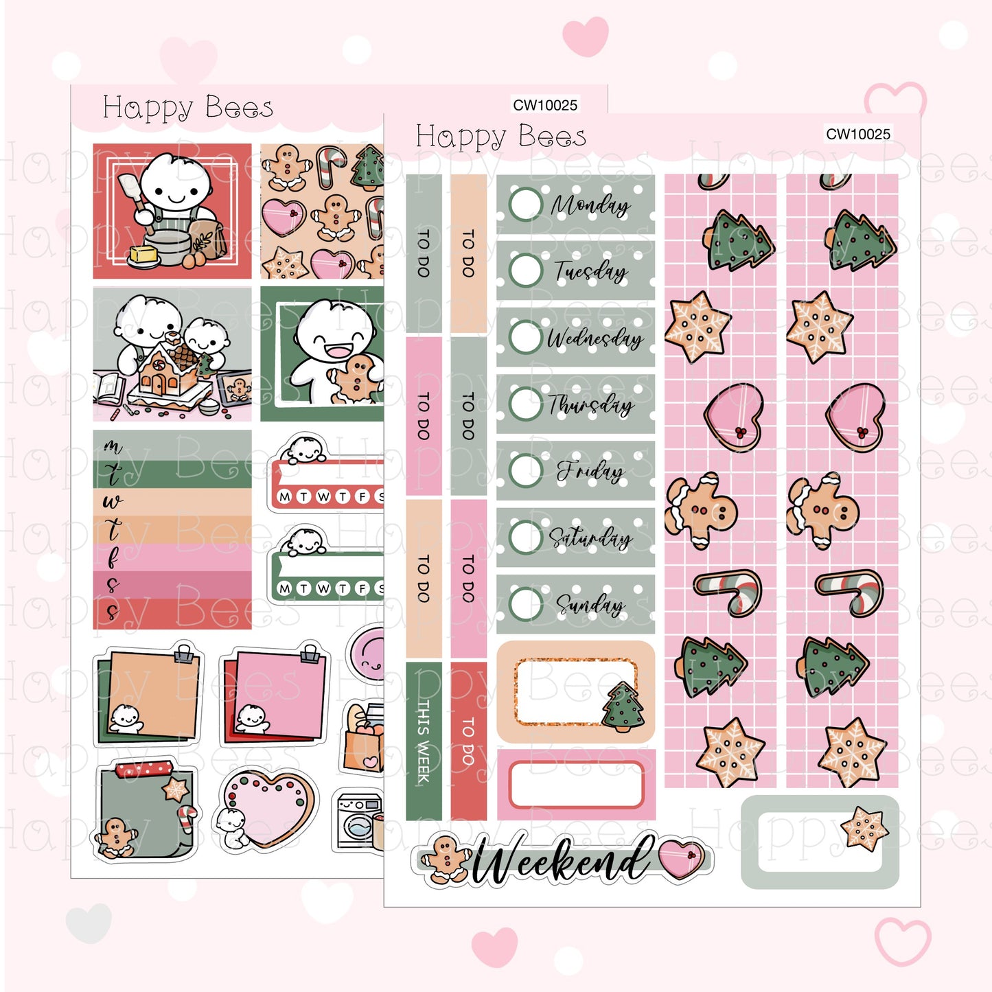 Christmas Baking - Hobonichi Cousin Weekly Planner Sticker Kit CW10025