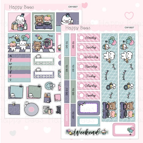 Birthday Party - Hobonichi Cousin Weekly Planner Sticker Kit CW10027