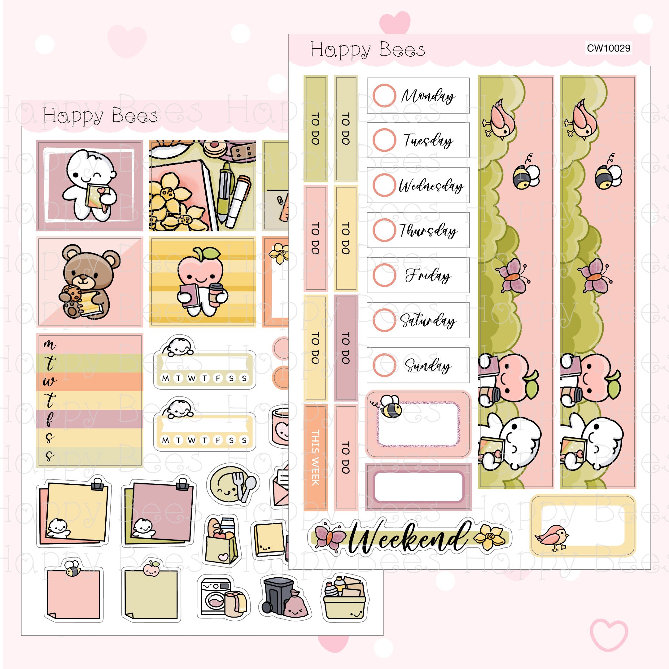 Spring Planning - Hobonichi Cousin Weekly Planner Sticker Kit CW10029