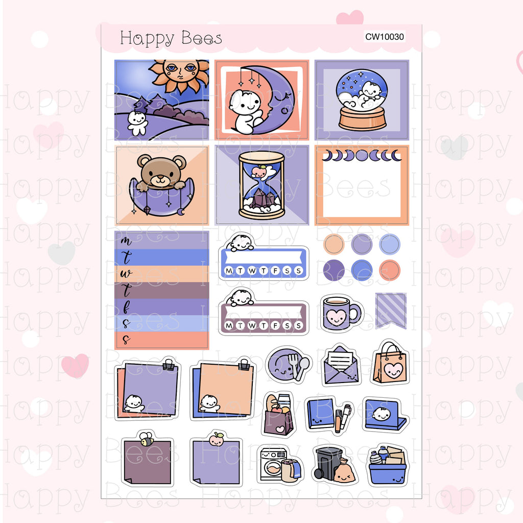 Celestial - Hobonichi Cousin Weekly Planner Sticker Kit CW10030