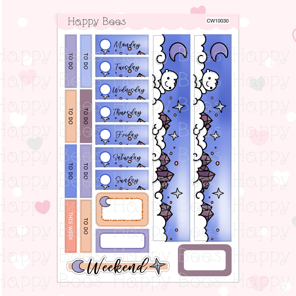 Celestial - Hobonichi Cousin Weekly Planner Sticker Kit CW10030