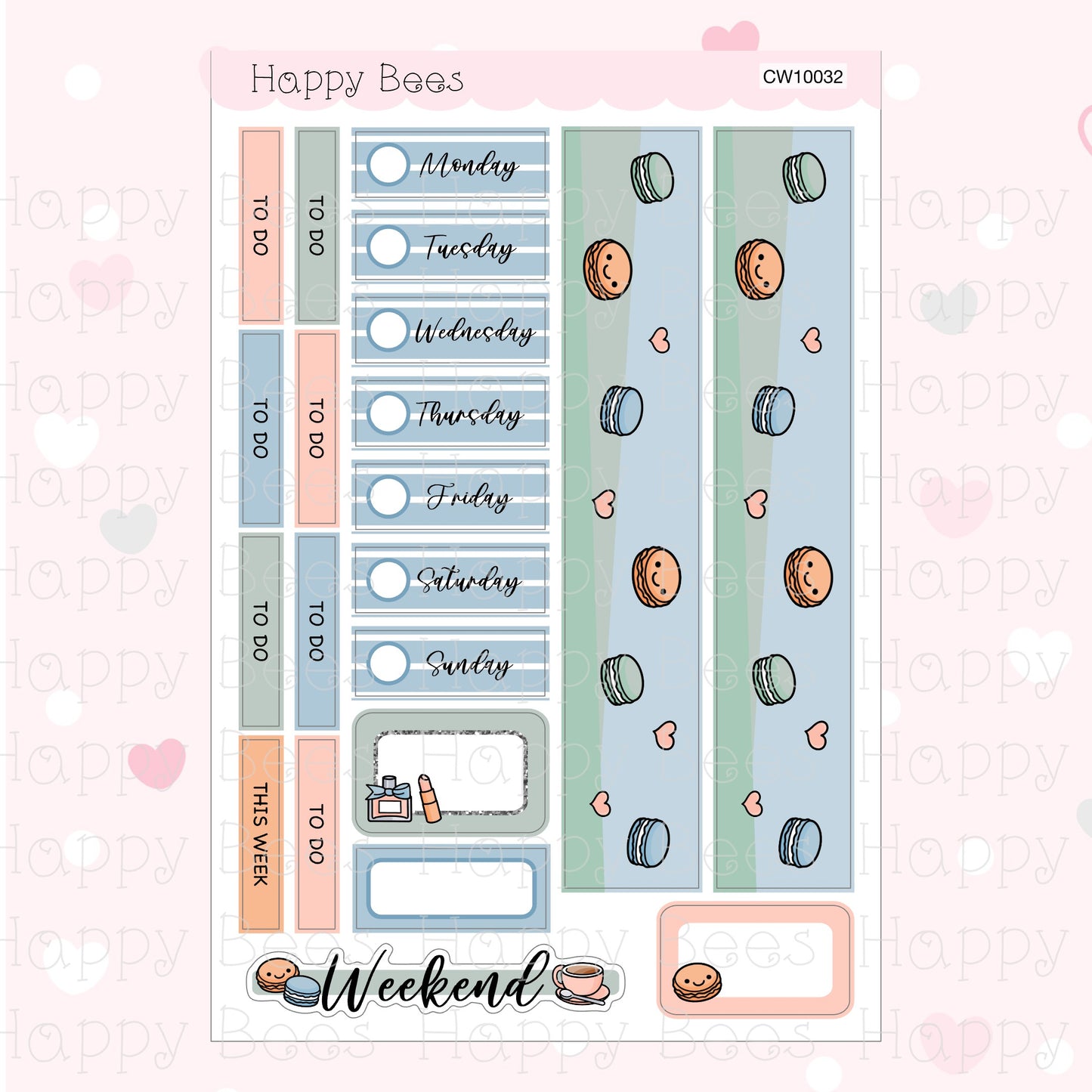 Paris - Hobonichi Cousin Weekly Planner Sticker Kit CW10032