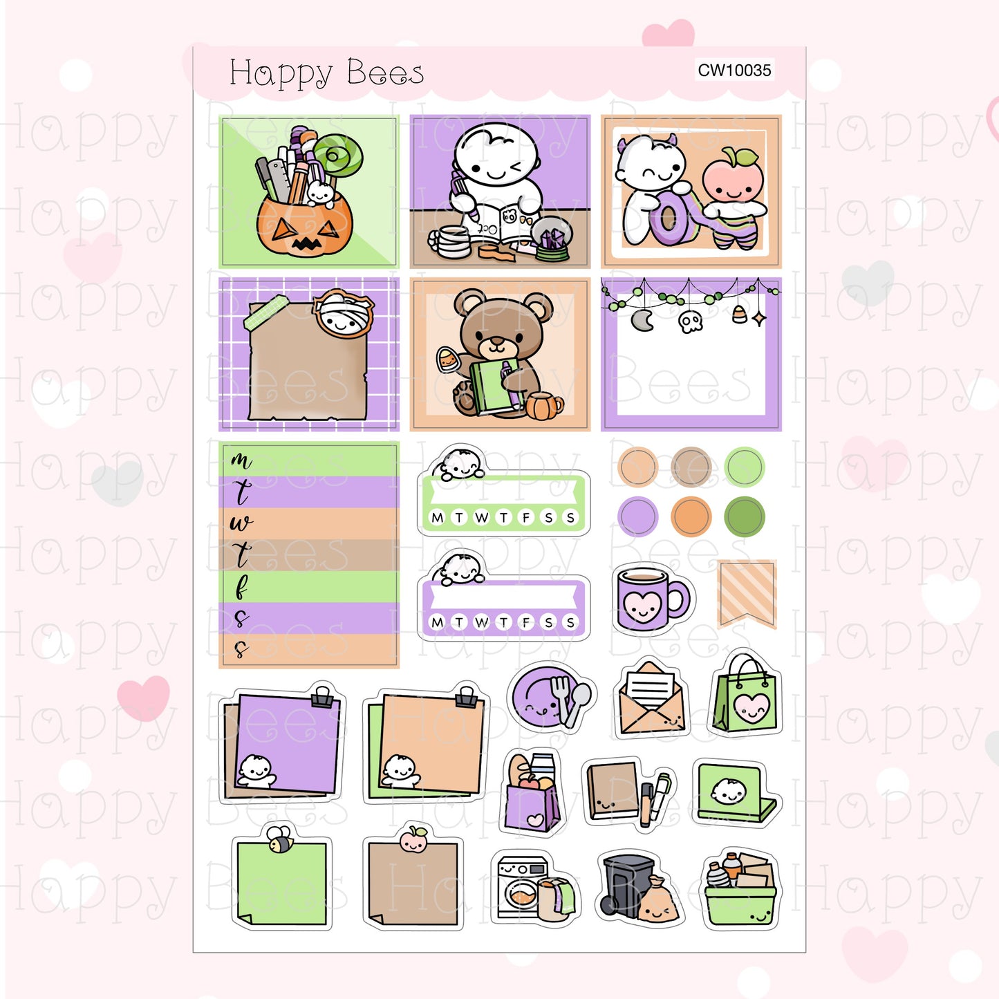 Witchy Planning - Hobonichi Cousin Weekly Planner Sticker Kit CW10035