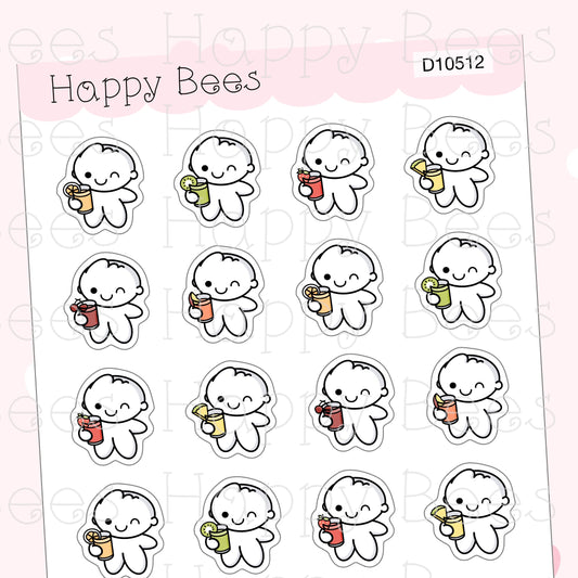 Fruit Juice Doodles - Cute Summer Drinks Planner Stickers D10512