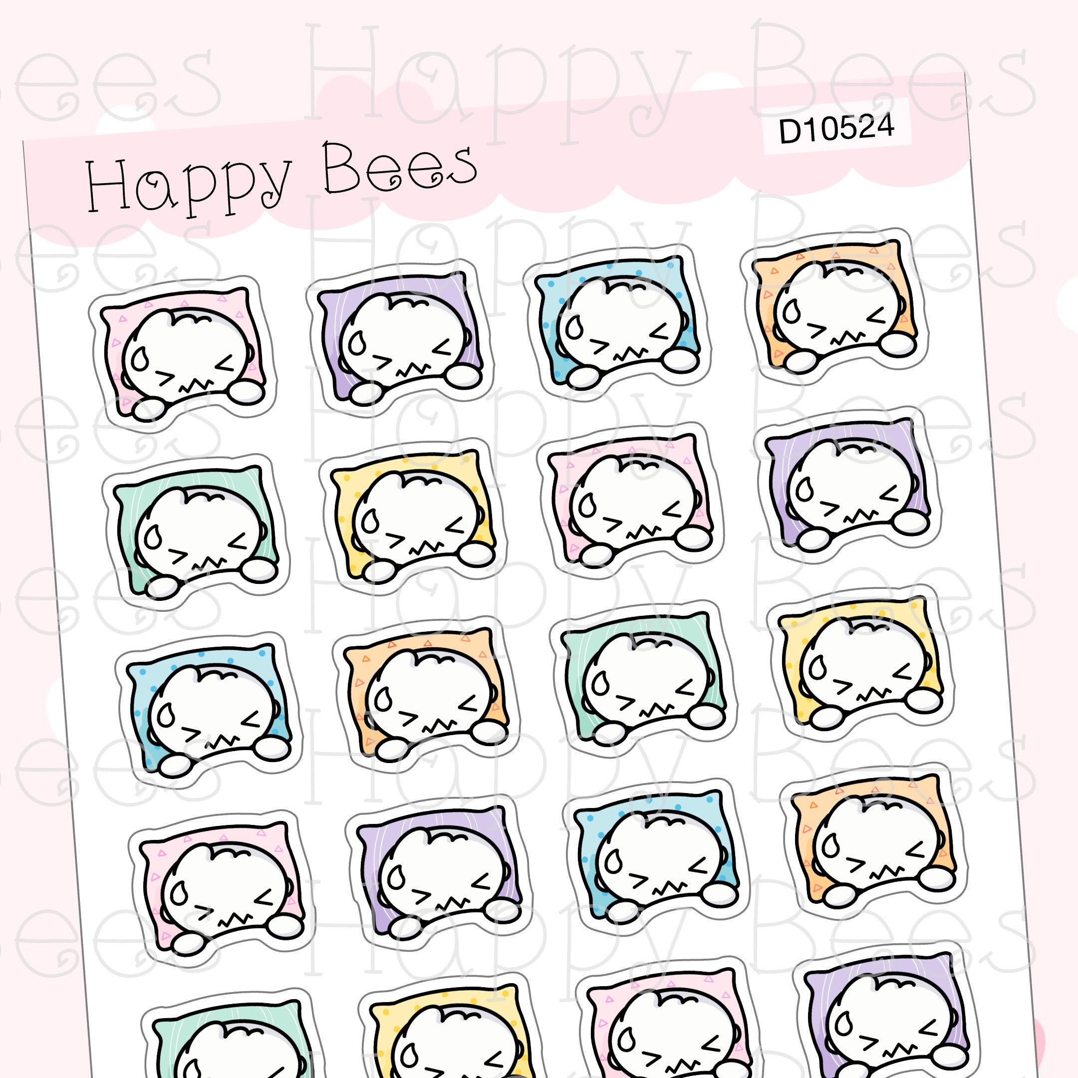Nightmare Doodles - Cute Sleep Scary Dreams Planner Stickers D10524