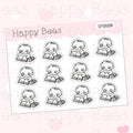 All Nighter / Study Doodles - Cute Mental Health Planner Stickers D10526