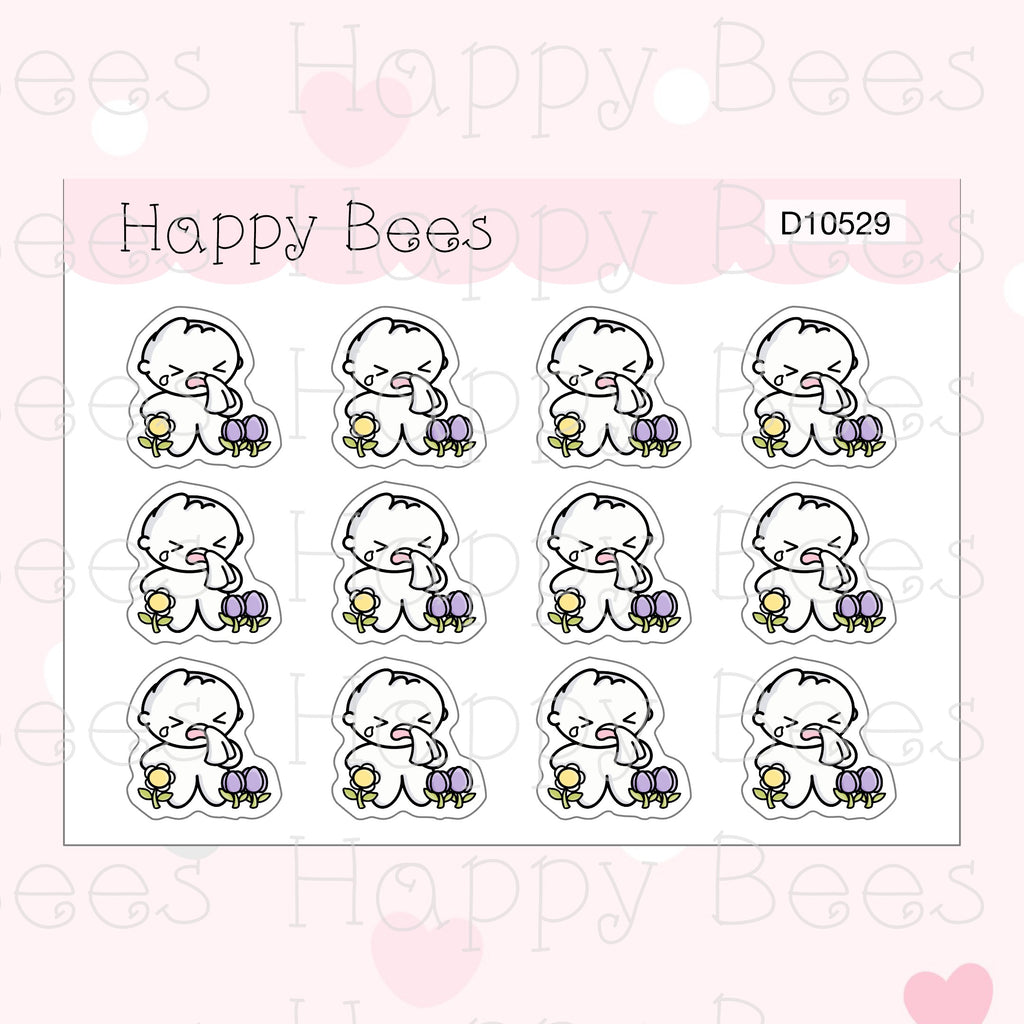 Hay Fever Doodles - Cute Allergies Planner Stickers D10529