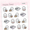 Beach Day Doodles - Cute Summer Planner Stickers D10533