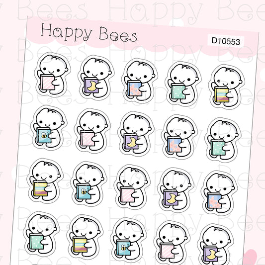 Reading Doodles - Cute Books Planner Stickers D10553