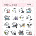 Car Maintenance Doodles Vol. 2 - Cute Car Wash  Gas Pump Planner Stickers D10560