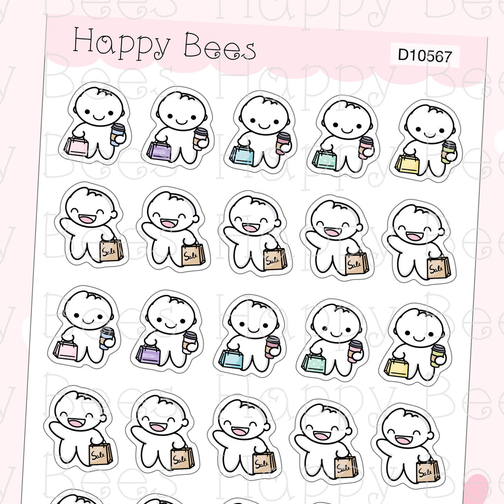 Shopping Doodles - Cute Sale Journal Planner Stickers D10567