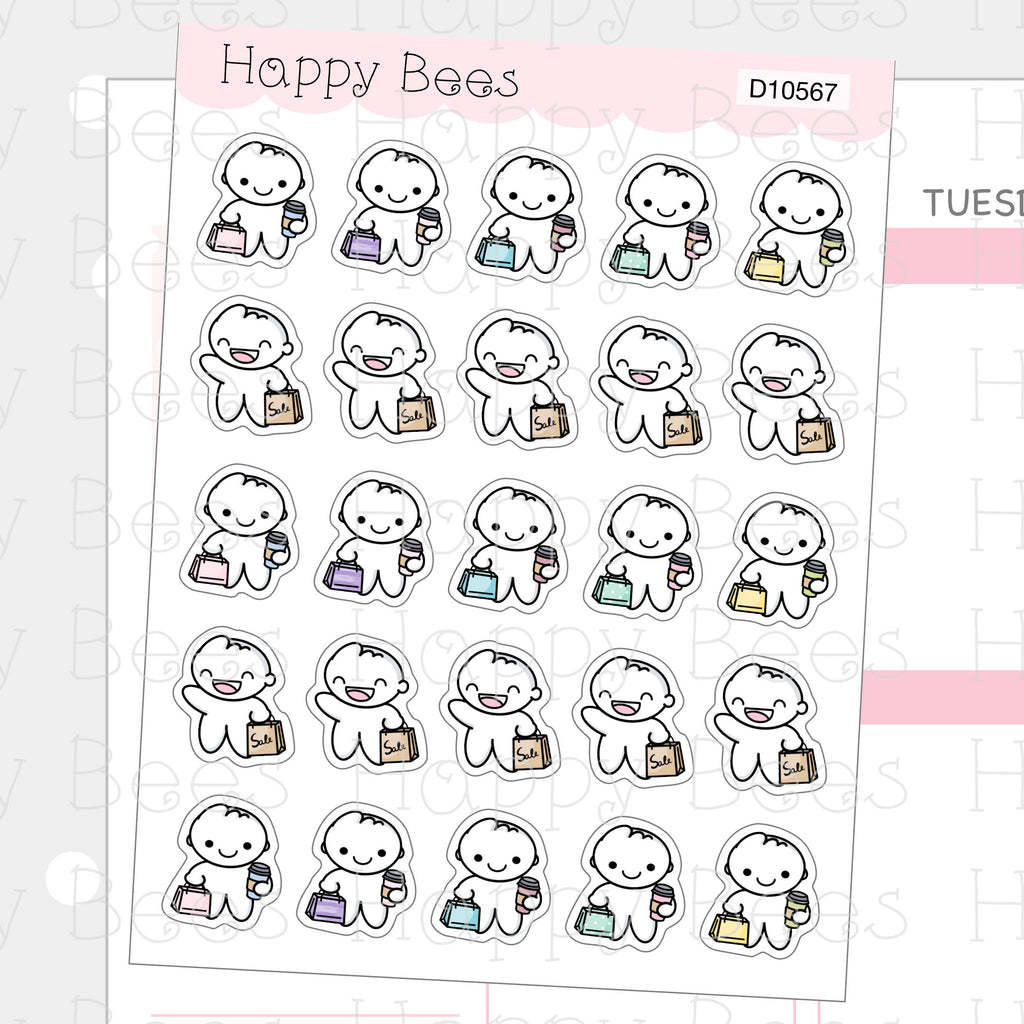 Shopping Doodles - Cute Sale Journal Planner Stickers D10567