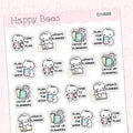Planner Girl Doodles - Cute Planning Journal Planner Stickers D10568