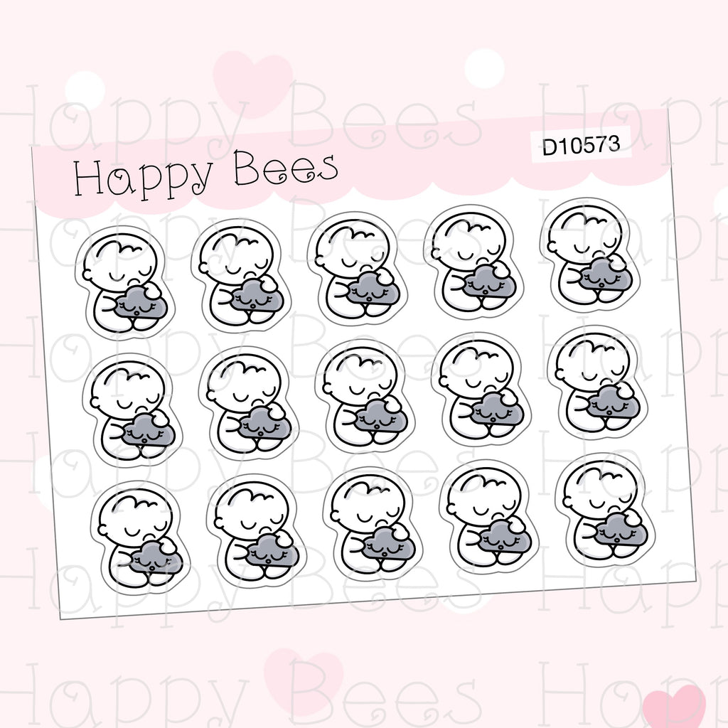 Feeling Down Doodles - Cute Journal Planner Stickers D10573
