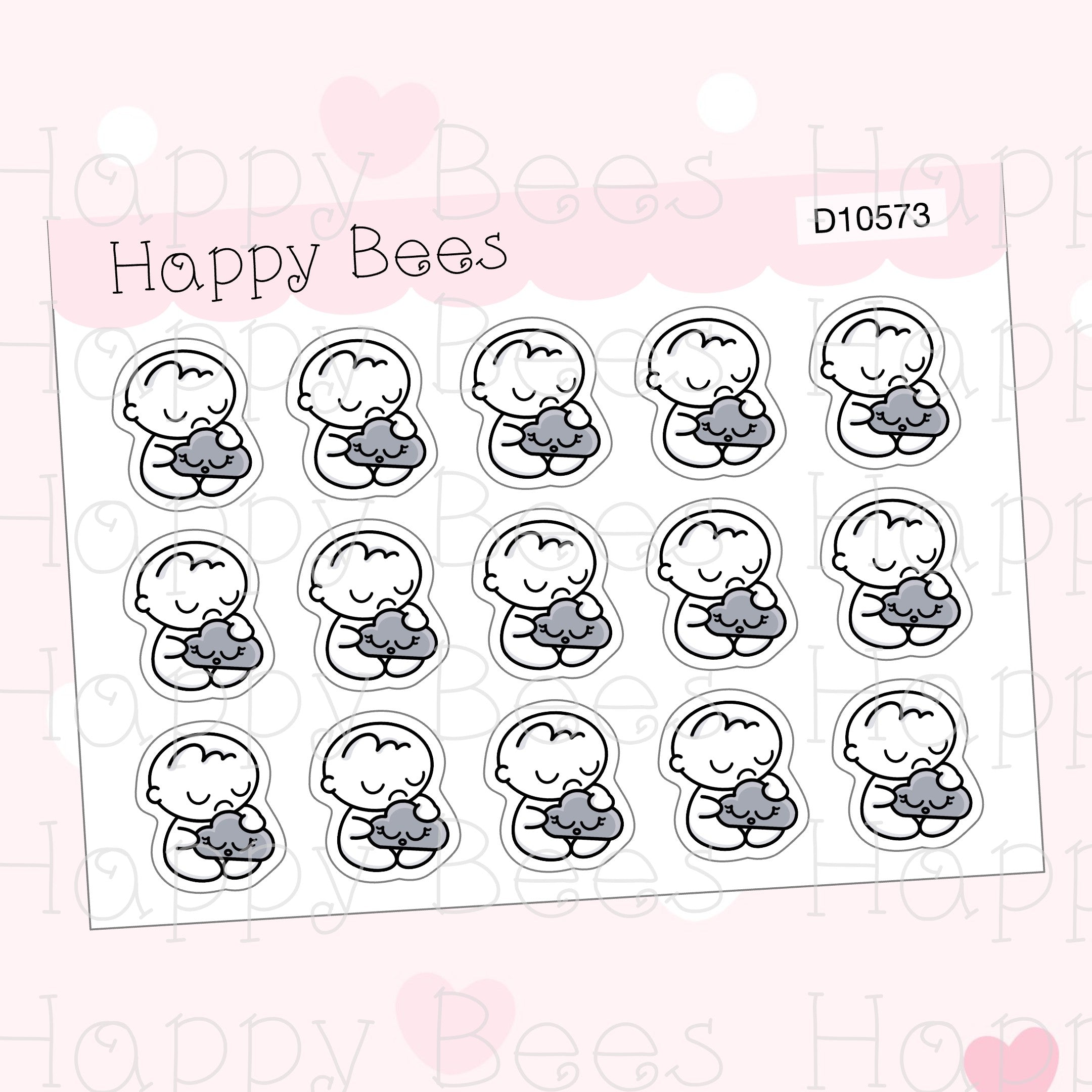 Feeling Down Doodles - Cute Journal Planner Stickers D10573