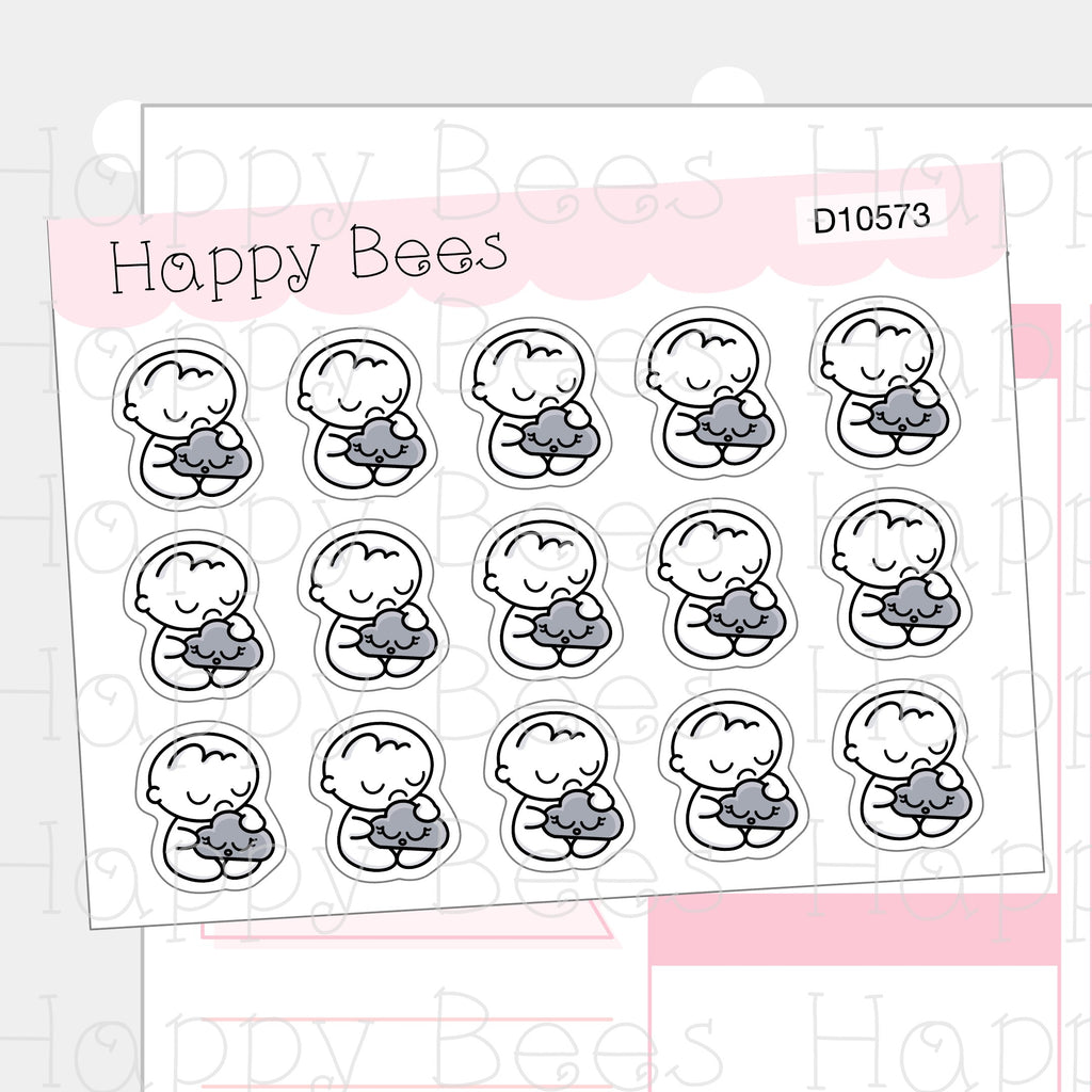 Feeling Down Doodles - Cute Journal Planner Stickers D10573