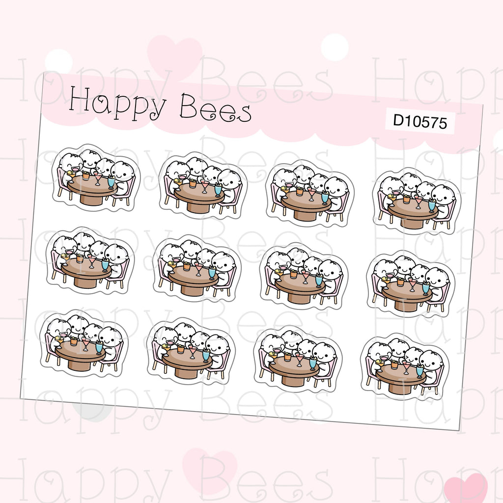 Girls Night Out Doodles - Cute Journal Planner Stickers D10575