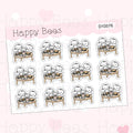 Family Eating Doodles - Cute Journal Planner Stickers D10576