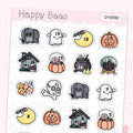 Halloween Countdown Doodles - Cute Fall Autumn Planner Stickers D10592
