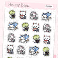 Halloween Reading Doodles - Cute Fall Autumn Planner Stickers D10594