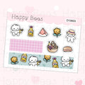 Picnic Deco Sheet - Cute Doodles Planner Stickers D10603